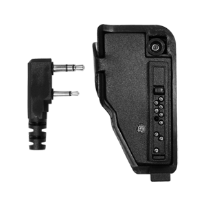 PA-TK0111 Adapts Kenwood Multipin (TK series) radio to 2 pin (x01) Kenwood side connector accessory.