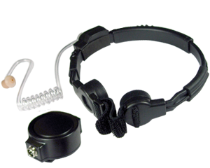 <b>GLADIATOR SPM-1500 Series</b> - Heavy Duty Throat Microphone. Dual microphone elements pick up sound directly from users throat, so very little ambient noise is heard.