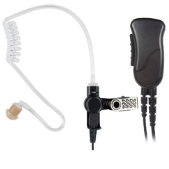 MIRAGE SPM-1399A - Surveillance kit for cellphones and tablets, lapel mic style (1-wire) with noise reducing mic element and clear tube earphone.