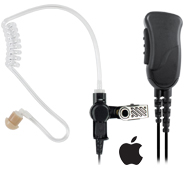 MIRAGE SPM-1399A - Surveillance kit for cellphones and tablets, lapel mic style (1-wire) with noise reducing mic element and clear tube earphone.