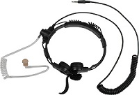 <b>GLADIATOR SPM-1599</b> - Heavy Duty Throat Microphone for CELLPHONES and TABLETS. Dual microphone elements pick up sound directly from users throat, so very little ambient noise is heard.