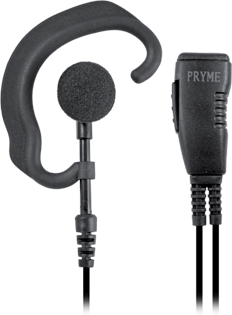 <b><span style='color: red;'>RESPONDER Series </span><b> SPM-300EB Series - Lapel Microphone: Lapel Microphone with soft earhook style earphone. 