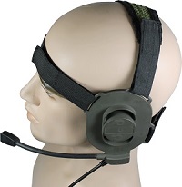 NEW Bowman Style TACTICAL HEADSET.  Combat style Tactical Headset with U94 (NEXUS) Plug / NATO wiring format.  Use with Tactical PTT such as our PTT-NX4.